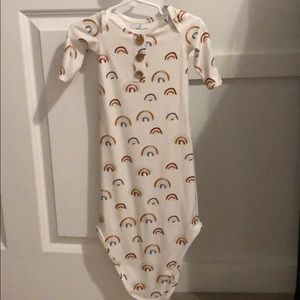 rainbow gender neutral sleep gown with hat!